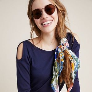 NWT Anthropologie Jane Ribbed Top in Navy